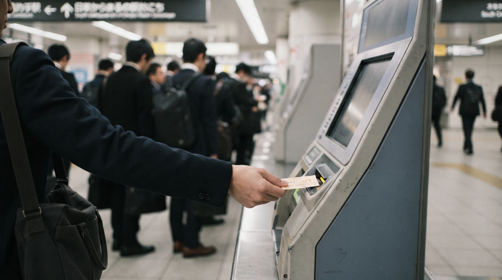 A fee board and ticket machines at the foot of a Tokyo observation tower, where Tokyo attraction tickets are bought on the day